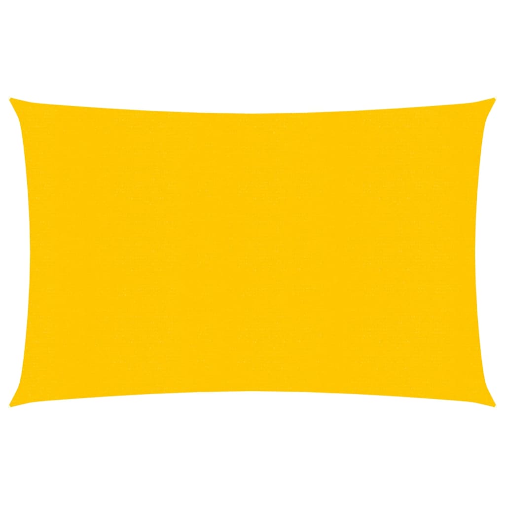 VidaXL Zonnezeil 160 g/m² rechthoekig 2x3 m HDPE geel
