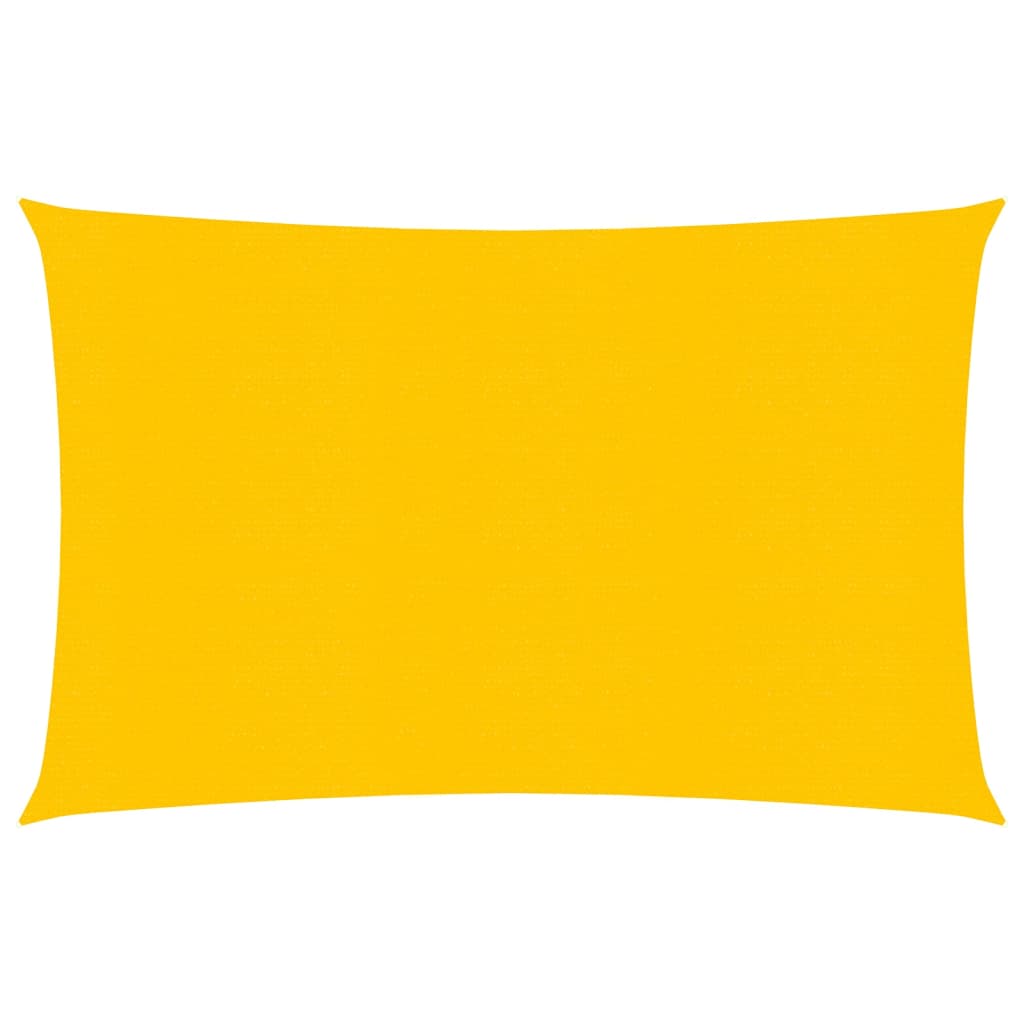 VidaXL Zonnezeil 160 g/m² rechthoekig 3,5x4,5 m HDPE geel