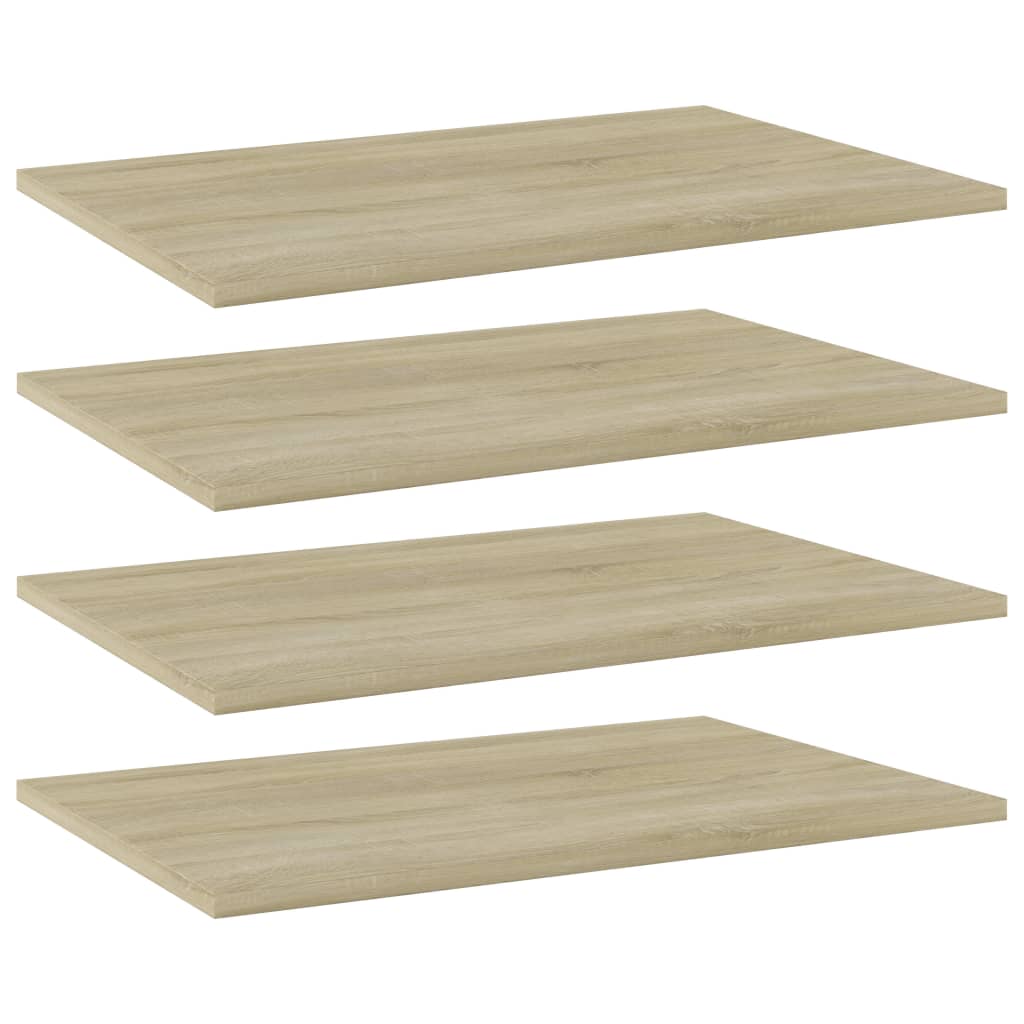 VidaXL Wandschappen 4 st 60x40x1,5 cm bewerkt hout sonoma eikenkleurig