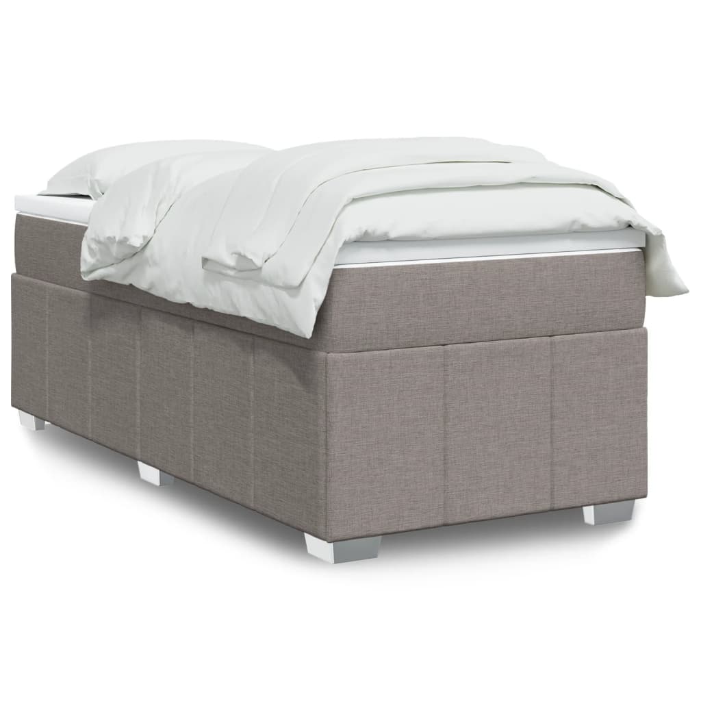 VidaXL Boxspring met matras stof taupe 100x200 cm