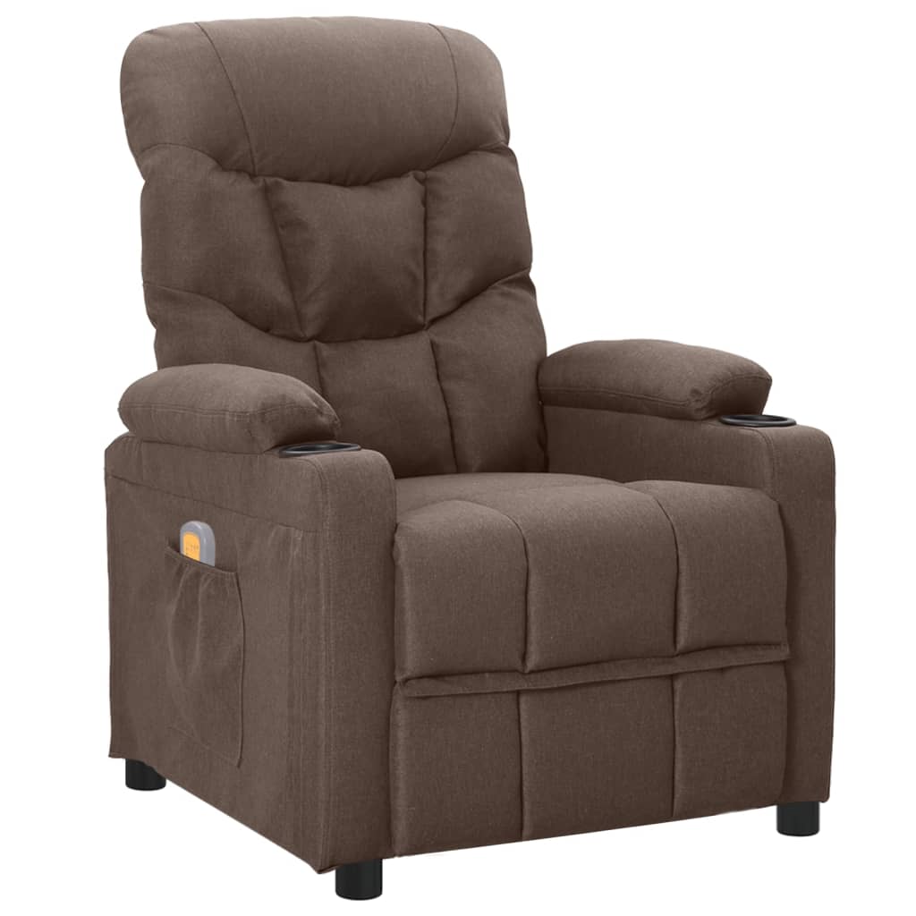 VidaXL Massagestoel stof taupe