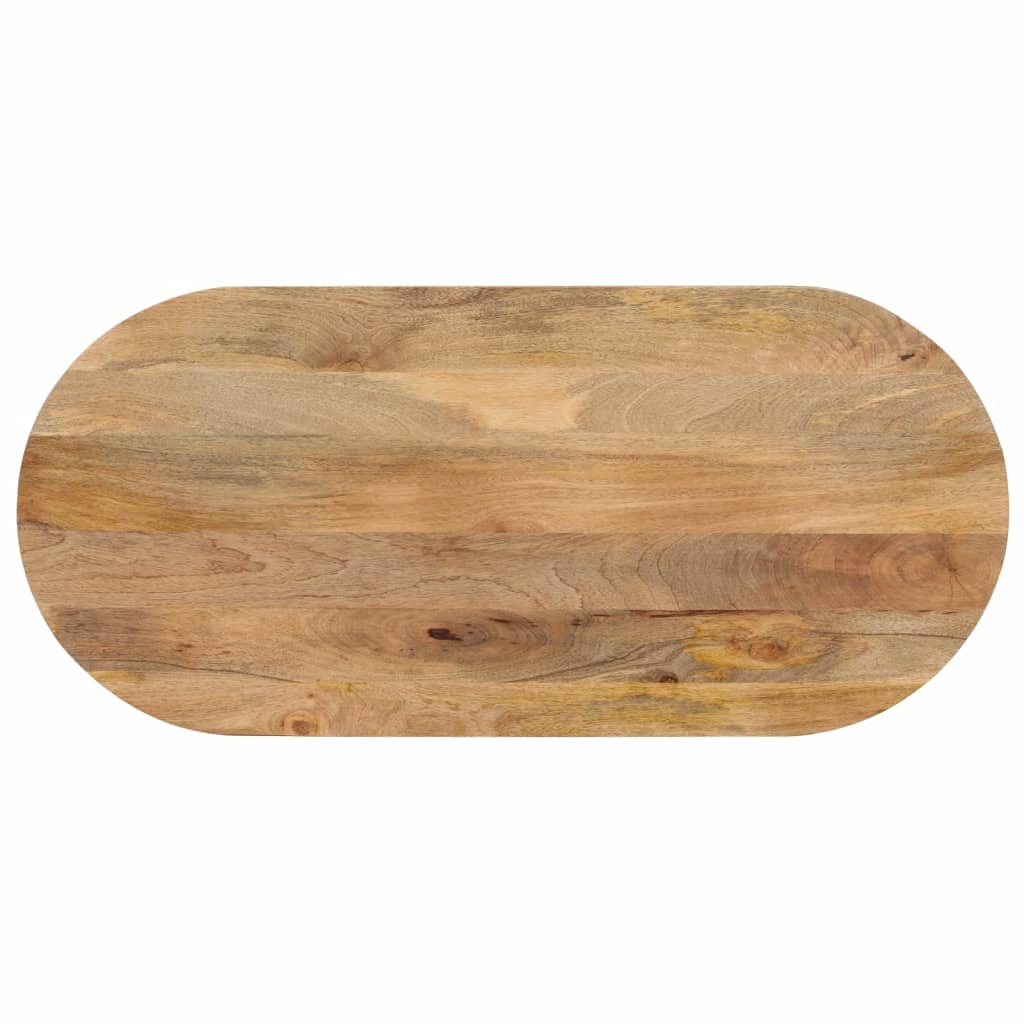 VidaXL Tafelblad ovaal 120x60x2,5 cm massief mangohout