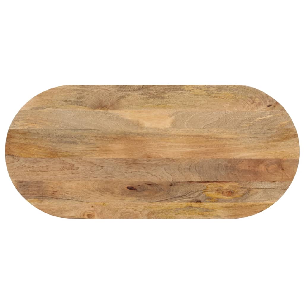 VidaXL Tafelblad ovaal 140x60x2,5 cm massief mangohout