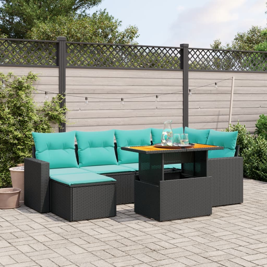 VidaXL 11-delige Tuinset met kussens poly rattan beige