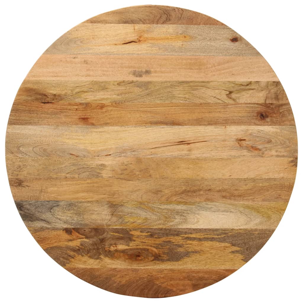 VidaXL Tafelblad rond Ø 80x2,5 cm massief ruw mangohout