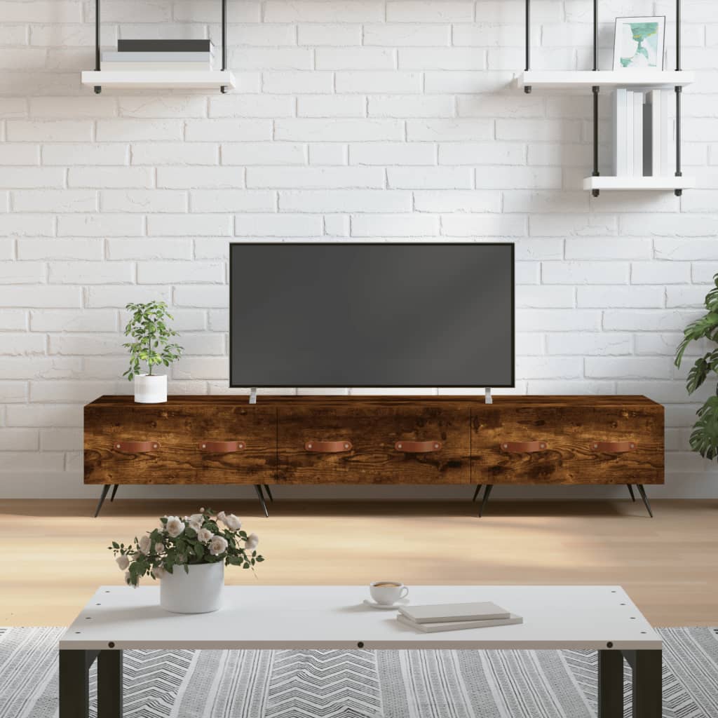 VidaXL Tv-meubel 150x36x30 cm bewerkt hout gerookt eikenkleurig