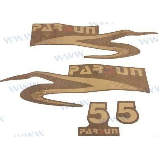 Parsun PAF6-08000000-5 - TOP COWLING STICKER FOR 5HP - Woonkampioen